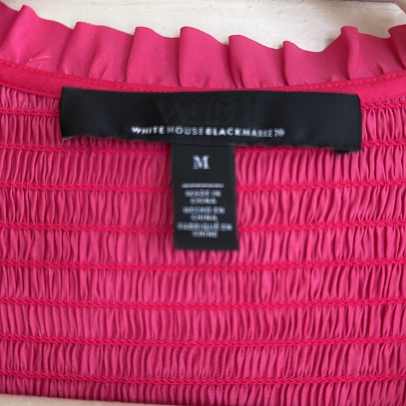 White House Black Market Tie-Neck Ruffle-Sleeve Blouse size M - Picture 6 of 7